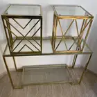 طاولة ضيافة ستيل ذهبي للبيع السعر390