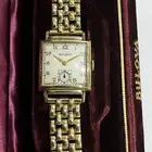 vintage bulova بلوفا 1942 قديمة صندوق و اوراق ارت ديكو