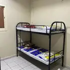 سرير حديد دورين دور واحد مراتب طبي بطانية و مخده دولاب حديد