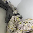 كنب امريكي زاوية حرف L و كرسيين