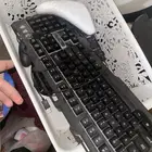 ماوس وكيبورد وسماعه جديده وله اضاءه