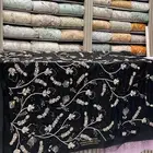 قماش اسود مترين مع بطانه وتفته