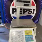 ميزان رقمي ديجيتال شاشة امامية وخلفية مع طابعة سعر داخلية