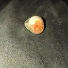 خاتم جزع يماني اصلي وفضة اصلي