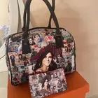 شنطه نسائيه مع محفظتها