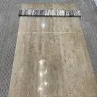 طاوله قهوه وسط رخام ترافنتينو طبيعي معالج بحزام متحرك