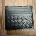 محفظة بطايق بوتغا جلد كحلي Bottega Veneta Card Case Wallet