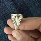 خاتم فضه عقيق مميز
