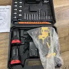 دريل بطاريتين مع عده متكامله وريش راس حديد