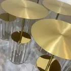 طاولات خدمه كرستاليه وذهبي فخمممه جدا