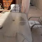 طاولة خارجية مع 6 كراسي