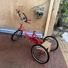 سيكل 3 كفرات احمر
