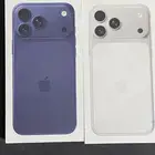 ايفون برو ماكس 17 256 سيلفر وكحلي جديد بكرتونه