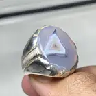 خاتم عقيق يماني بتجويف خام مميز