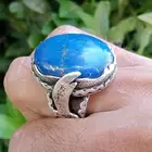خاتم فضه عيار 925 حجر طييعي