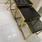 طاولات خدمه ست حبات ثنتين حجم كبير ثنتين وسط ثنتين صغير سع