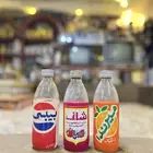 طقم علب عصير قزاز صناعة الثمانينات قديمة تراثية