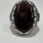 خاتم عقيق مكسيكي ناري طبيعي مميز