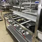 مركب غاز شعله غاز طاولات استيل معدات مطعم