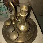 طقم نحاسي صينية وفناجيل انتيك