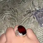 خاتم عقيق اصلي دم الغزال فضه