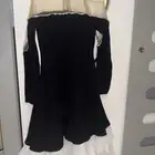 فستان اسود وابيض مقاس S