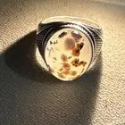 خاتم عقيق يماني. رجالي. مقاس 6