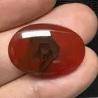 عقيق يماني احمر زجاجي مصور