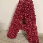 حرف A بالورد المجفف