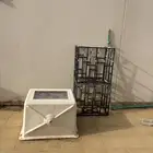 شبك مكيف حديد و غطاء فيبر