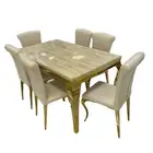 طاولة طعام رخام بتصميم عصري وأنيق