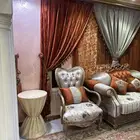 طقم كنب مجلس نسائي مع الستاير