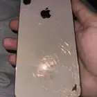 جوال ايفون اكس ماكس برو ذهبي يبغاله شاشه ومنكسر من ورا