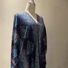 عباية صيفية مشجره باللون الازرق