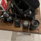 كاميرا كانون D500 بكامل ملحقاتها   عدستين