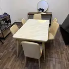 طاوله طعام شبه جديده رخام 6كراسي