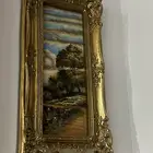 لوحه فنيه كلاسيكيه بئيطار ذهبي مزخرف