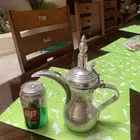 دلة قهوة معدن منقوشة