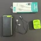 بطاريه قوي و شاحن بمنفذين و سلك جديد