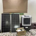 مكيف مع 2 لوح طاقه مع منظم وبطاريه