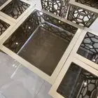 طاوله كبيره مع اربع طاولات خدمه وطاولتين زاويه