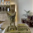 طقم ضيافة فخم مزين بعبارة ترحيبية