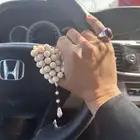 سبحه ضومنه اوف وايت وخيط احمر