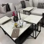 طاولة قهوه مع 6 طاولات خدمه جديده
