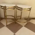 طاولة خدمة رخام ستيل ذهبي العدد 2