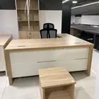 طاولة مكتب مع سكرتارية ووحدة أدراج