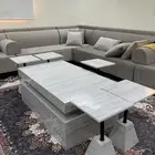 طاوله للبيع رمادي مع خمسه طاوله خدمه نضيفه وجديده على الشرط