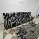 كنب 5قطع طاولتين ايكيا سرير بدون مرتبه