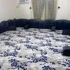 مساند مع سجاد و ستاير للبيع و طقم طاولات رخام