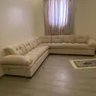 كنب امريكي حرفL الامتار 6 متر (طاولت تلفزيون متر 90) جزامه